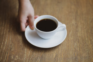 運動の前にコーヒーを…